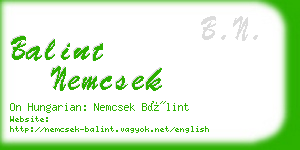 balint nemcsek business card